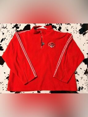 Kansas City Chiefs Fleece Pullover Pro Player Red Quarter Zip NFL Mens 2XL